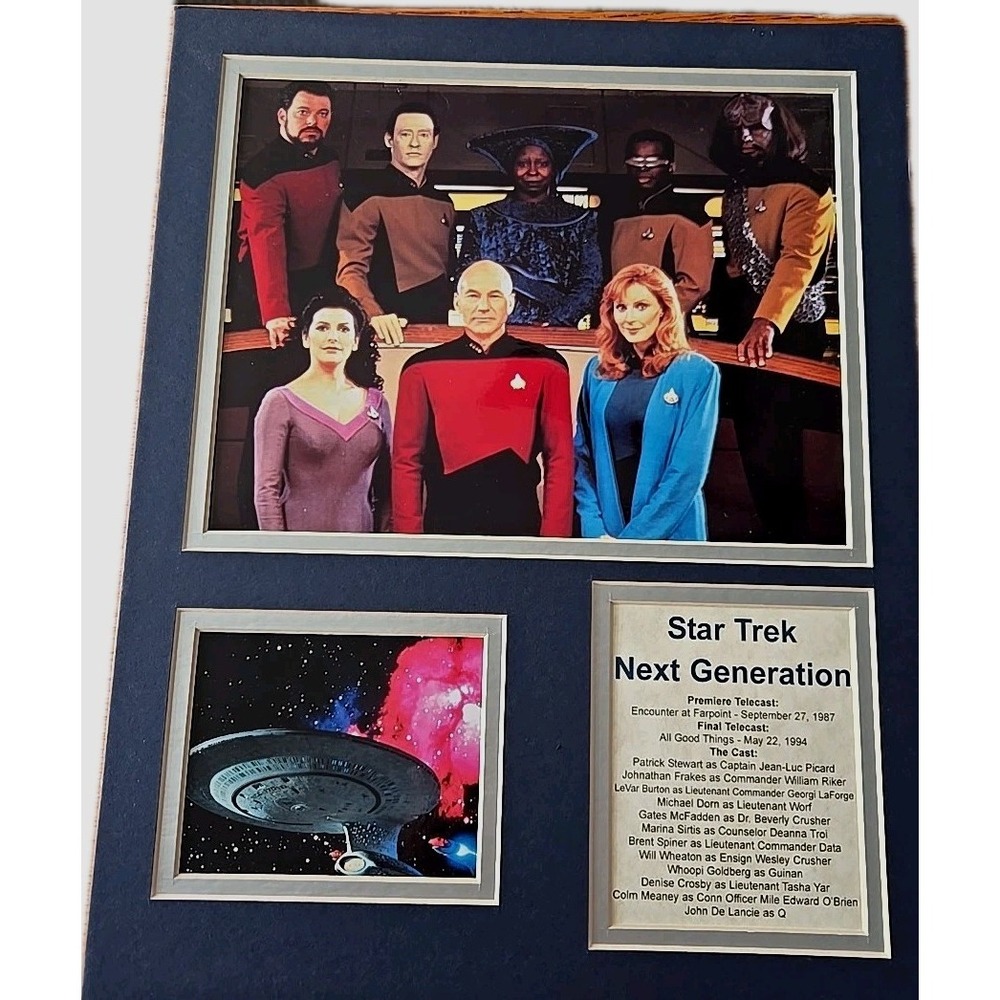 Star Trek Next Generation Vintage Collectable‎ With Original Cast Pictures 1987
